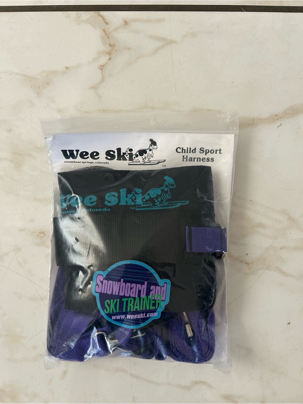 Child Ski Harness - Black & Purple